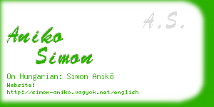 aniko simon business card